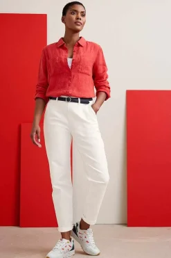 Seasalt Cornwall Tops<Hazel Branch Linen Shirt Tomato