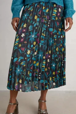 Seasalt Cornwall Skirts<Heatherbank Midi Skirt Botanical Sampler Onyx
