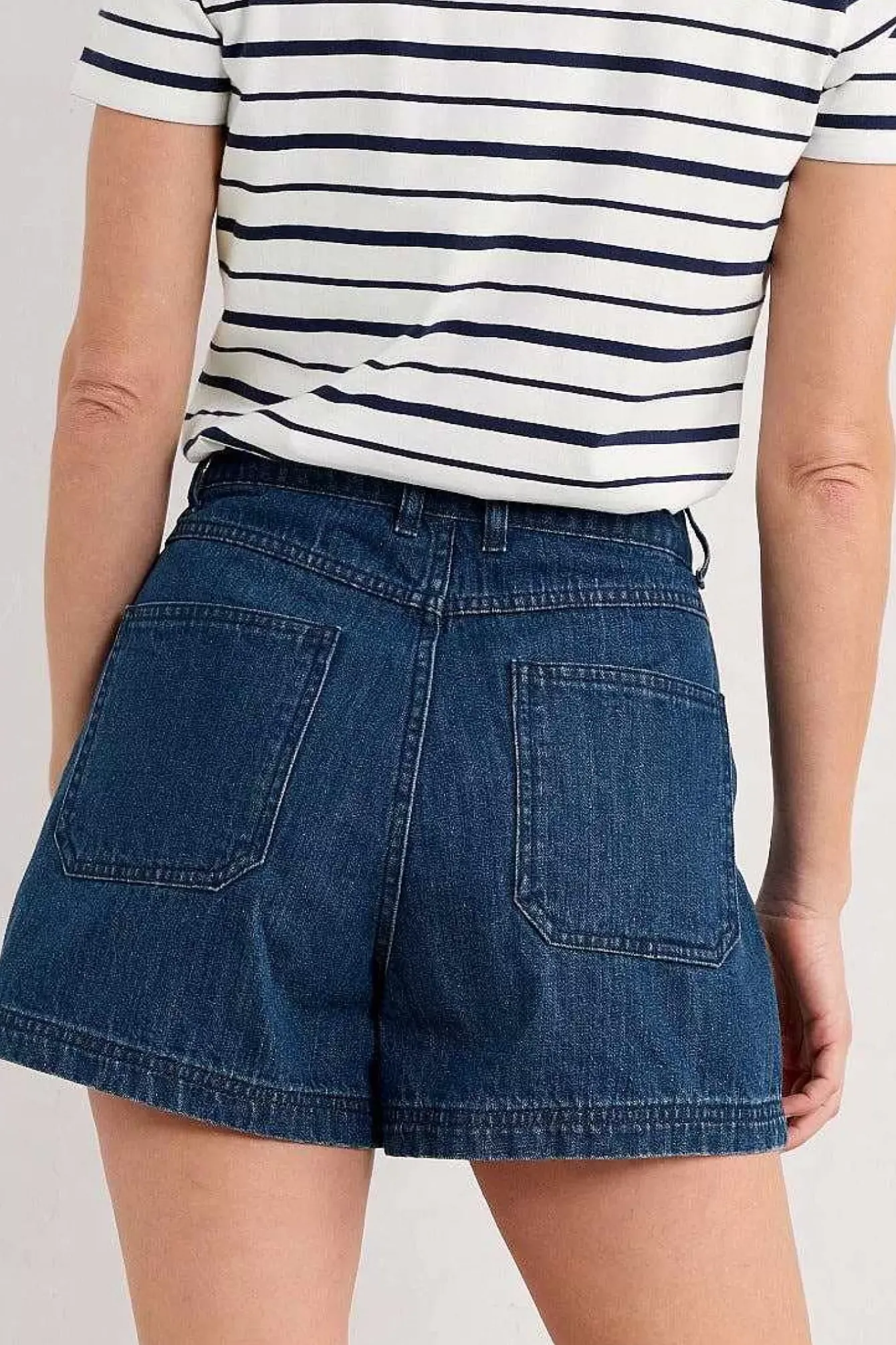 Seasalt Cornwall Trousers & Shorts<Holloway Denim Shorts Mid Wash Tide