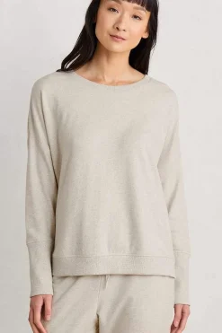 Seasalt Cornwall Tops<Hunter's Moon Organic Cotton Sweatshirt Melange Chalk