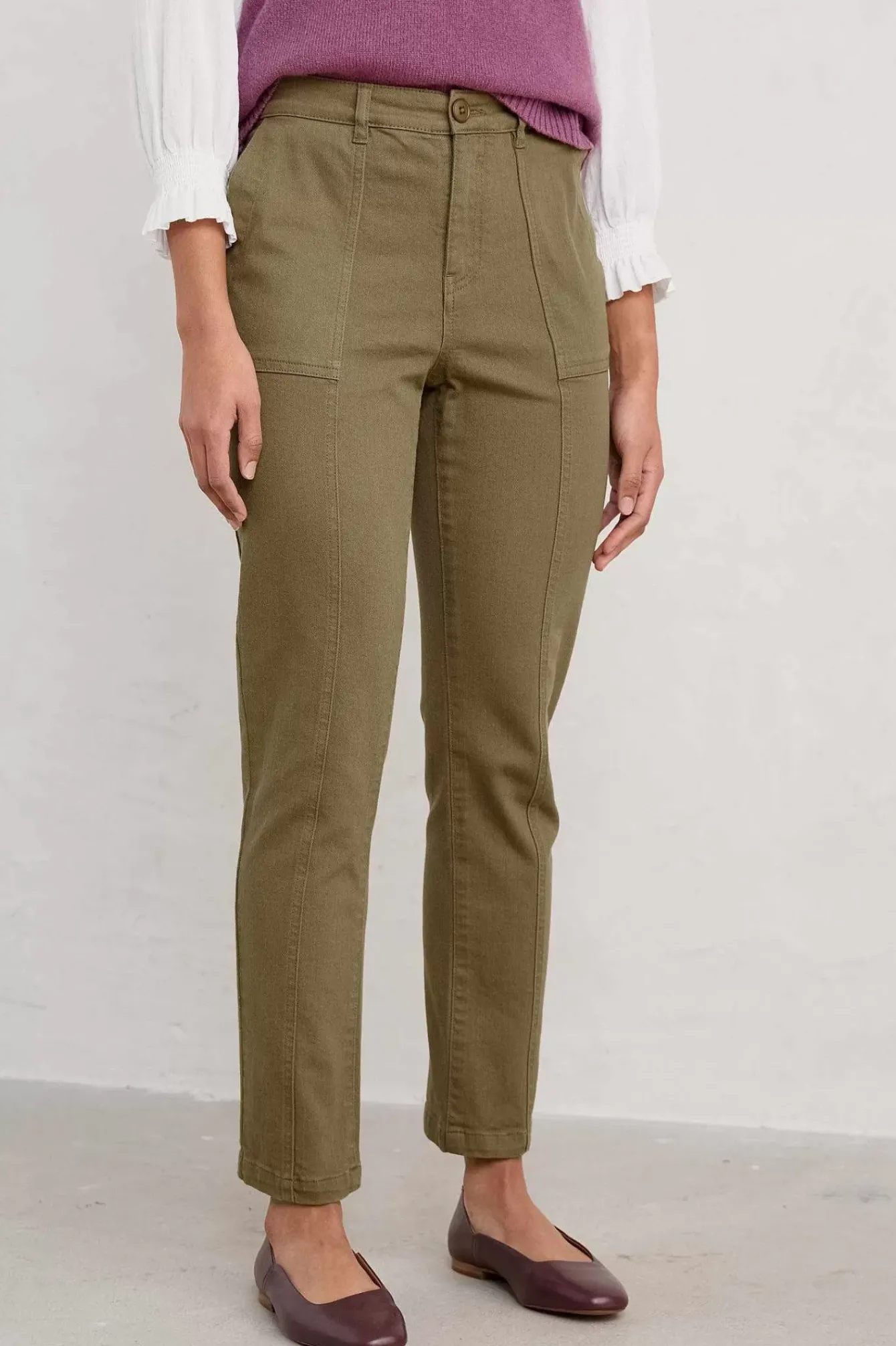 Seasalt Cornwall Trousers & Shorts<Issey Slim Leg Trousers Laurel
