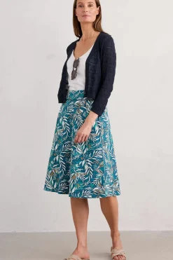 Seasalt Cornwall Skirts<Jessica Grace A-Line Jersey Skirt Kelp Forest Ocean Drift