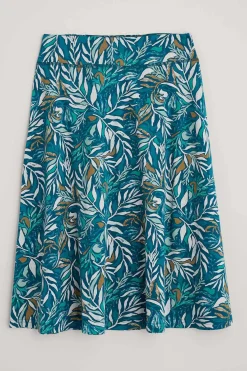Seasalt Cornwall Skirts<Jessica Grace A-Line Jersey Skirt Kelp Forest Ocean Drift