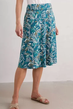 Seasalt Cornwall Skirts<Jessica Grace A-Line Jersey Skirt Kelp Forest Ocean Drift