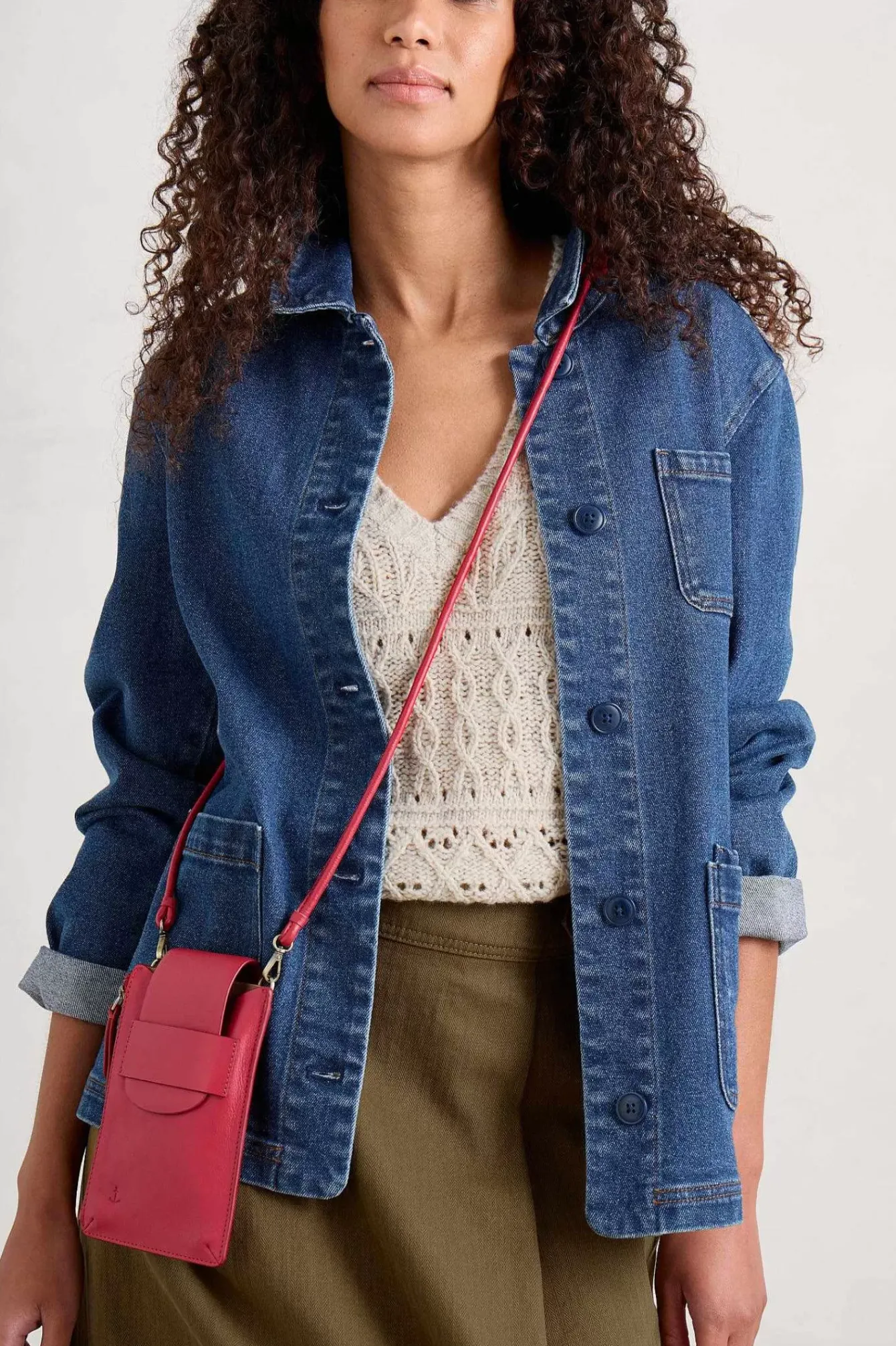 Seasalt Cornwall Bags<Kelsey Leather Phone Wallet Sedum