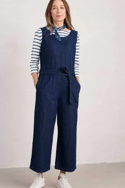 Seasalt Cornwall Trousers & Shorts<Kenethel Sleeveless Wide Leg Jumpsuit Dark Indigo Wash