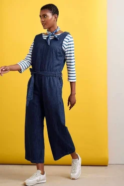Seasalt Cornwall Trousers & Shorts<Kenethel Sleeveless Wide Leg Jumpsuit Dark Indigo Wash