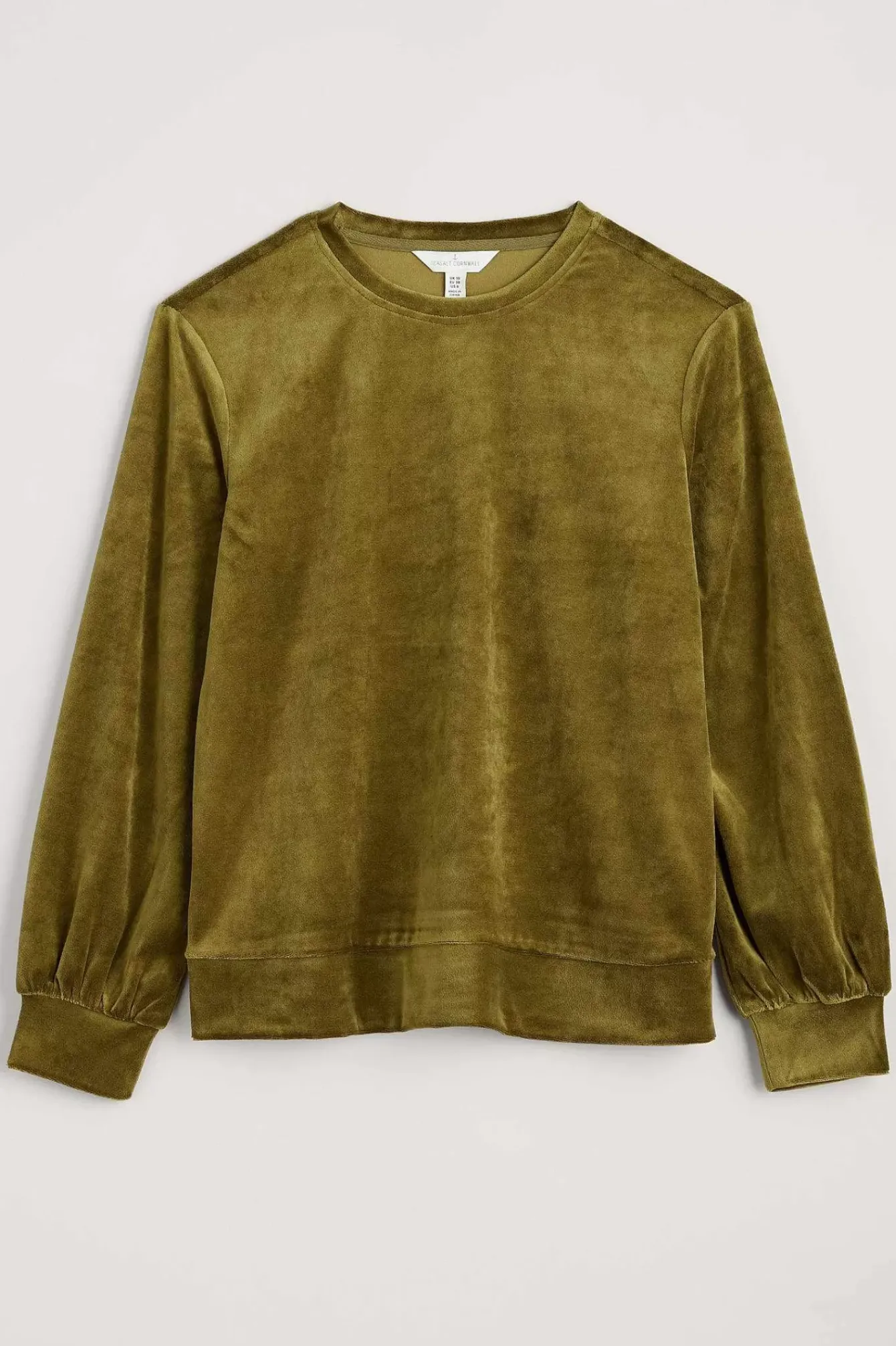 Seasalt Cornwall Tops<Kowan Velour Sweatshirt Bright Olive