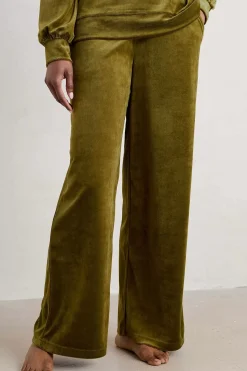 Seasalt Cornwall Nightwear<Kowan Velour Trouser Bright Olive