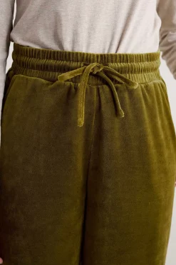 Seasalt Cornwall Nightwear<Kowan Velour Trouser Bright Olive