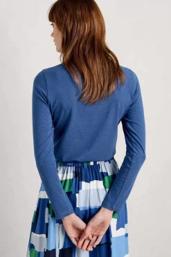 Seasalt Cornwall Tops<Landing Roll Neck Top (Gots) Blue Jay