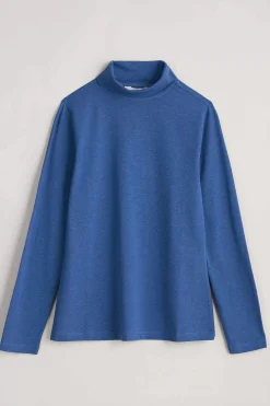 Seasalt Cornwall Tops<Landing Roll Neck Top (Gots) Blue Jay