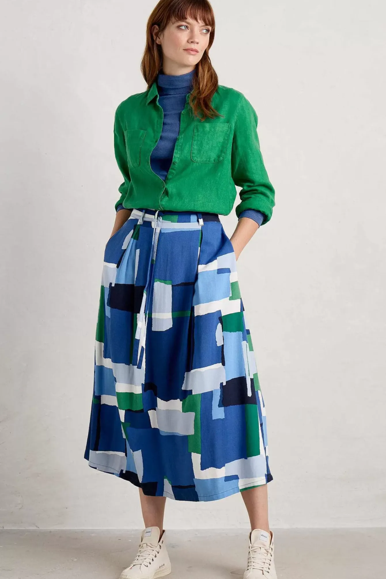 Seasalt Cornwall Tops<Landing Roll Neck Top (Gots) Blue Jay