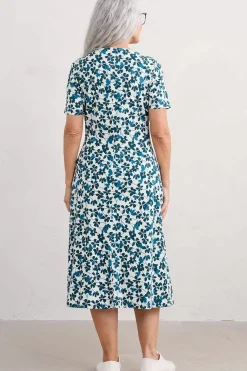 Seasalt Cornwall Dresses<Lilian Tea Dress Floating Floral Ocean Drift