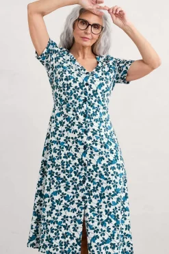 Seasalt Cornwall Dresses<Lilian Tea Dress Floating Floral Ocean Drift