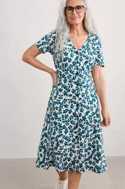 Seasalt Cornwall Dresses<Lilian Tea Dress Floating Floral Ocean Drift