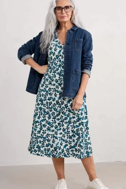 Seasalt Cornwall Dresses<Lilian Tea Dress Floating Floral Ocean Drift