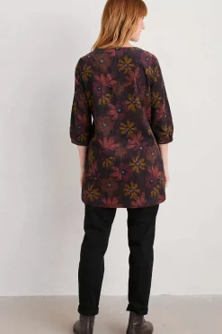 Seasalt Cornwall Tunics<Loganberry Organic Cotton Tunic Floral Loom Maritime