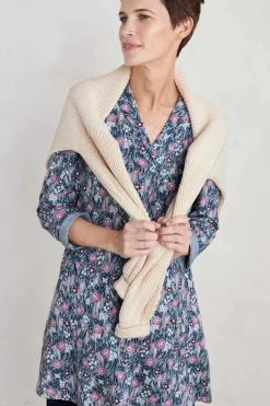 Seasalt Cornwall Tunics<Long Sight Jersey Tunic Floral Moor Enamel