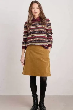 Seasalt Cornwall Skirts<May's Rock Skirt Grain