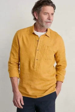 Seasalt Cornwall Tops & T-Shirts<Men's Artist's Linen Shirt Brimstone