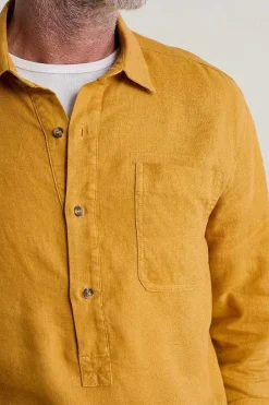 Seasalt Cornwall Tops & T-Shirts<Men's Artist's Linen Shirt Brimstone