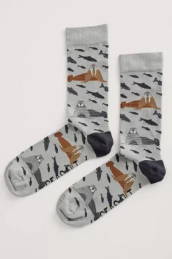 Seasalt Cornwall Socks<Men's Arty Socks Fisherman Walrus Bass