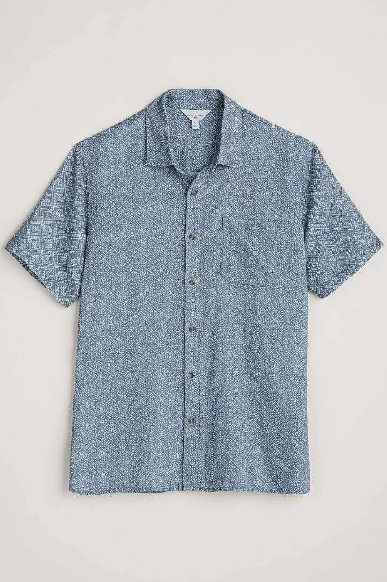 Seasalt Cornwall Tops & T-Shirts<Men's Blue Heron Printed Short Sleeve Shirt Sewn Geo Blue Sail