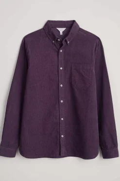 Seasalt Cornwall Tops & T-Shirts<Men's Cannis Cord Shirt Aubergine