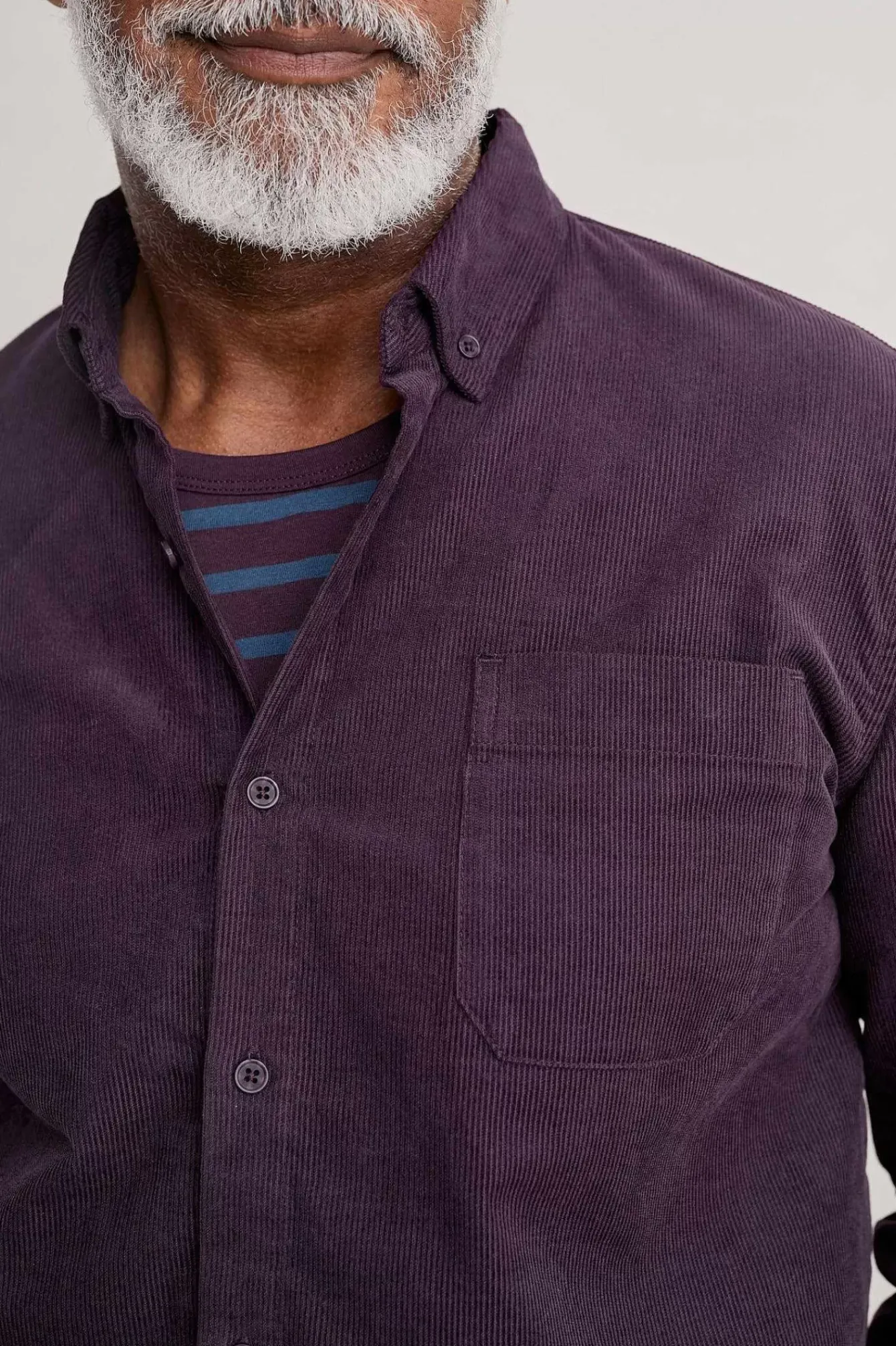 Seasalt Cornwall Tops & T-Shirts<Men's Cannis Cord Shirt Aubergine