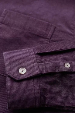 Seasalt Cornwall Tops & T-Shirts<Men's Cannis Cord Shirt Aubergine