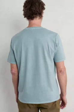 Seasalt Cornwall Tops & T-Shirts<Men's Carreck Pigment-Dyed T-Shirt Light Wade