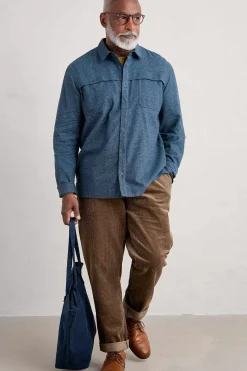 Seasalt Cornwall Tops & T-Shirts<Men's Chandlery Flannel Overshirt Squall