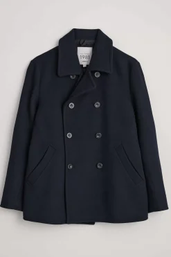 Seasalt Cornwall Coats & Jackets<Men's Channel Wool Blend Coat Inkwell