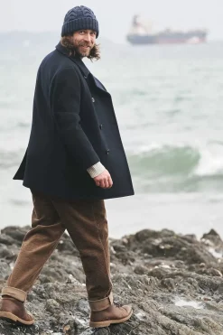 Seasalt Cornwall Coats & Jackets<Men's Channel Wool Blend Coat Inkwell
