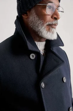 Seasalt Cornwall Coats & Jackets<Men's Channel Wool Blend Coat Inkwell