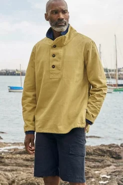 Seasalt Cornwall Tops & T-Shirts<Men's Clay Stone Organic Cotton Pullover Smock Oregano