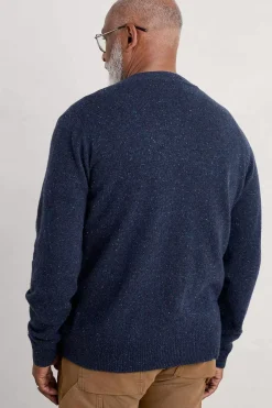 Seasalt Cornwall Knitwear<Men's Cleer Lambswool Blend Cardigan French Blue