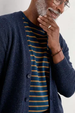 Seasalt Cornwall Knitwear<Men's Cleer Lambswool Blend Cardigan French Blue