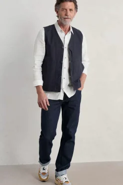 Seasalt Cornwall Tops & T-Shirts<Men's Curator Linen Shirt Salt