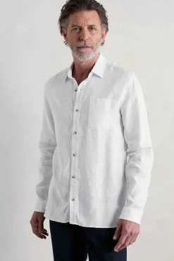 Seasalt Cornwall Tops & T-Shirts<Men's Curator Linen Shirt Salt