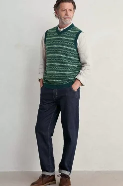 Seasalt Cornwall Knitwear<Men's Fair Isle Walt Vest Cockles Multi