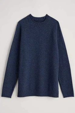 Seasalt Cornwall Knitwear<Men's Fitcher Knitted Jumper French Blue