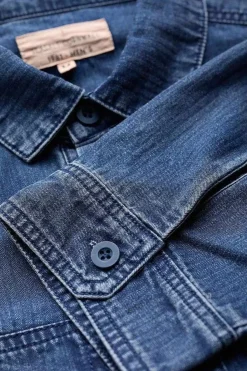 Seasalt Cornwall Tops & T-Shirts<Men's Hawser Denim Overshirt Dark Mid Indigo Wash