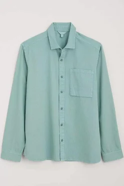 Seasalt Cornwall Tops & T-Shirts<Men's Jackdaw Cotton Twill Shirt (Gots) Sardine