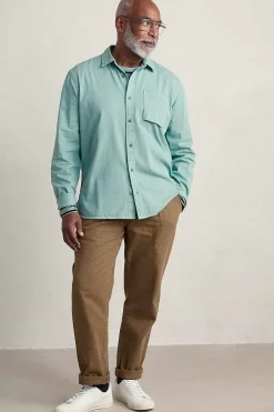 Seasalt Cornwall Tops & T-Shirts<Men's Jackdaw Cotton Twill Shirt (Gots) Sardine