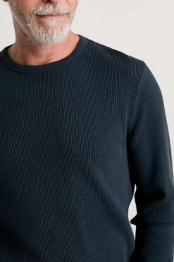 Seasalt Cornwall Tops & T-Shirts<Men's Jackline Waffle Jersey Top Inkwell
