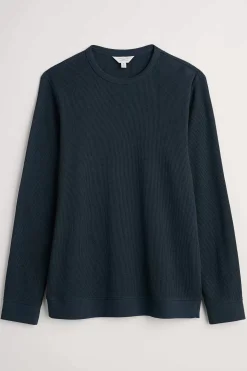 Seasalt Cornwall Tops & T-Shirts<Men's Jackline Waffle Jersey Top Inkwell