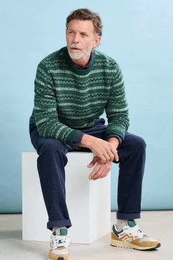 Seasalt Cornwall Knitwear<Men's Layline Fair Isle Jumper Cockles Multi