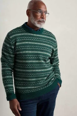 Seasalt Cornwall Knitwear<Men's Layline Fair Isle Jumper Cockles Multi